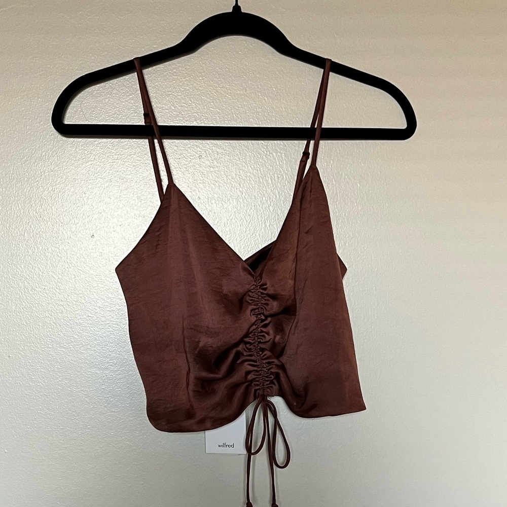 Aritzia Wilfred Verso top - mocha sorbet
